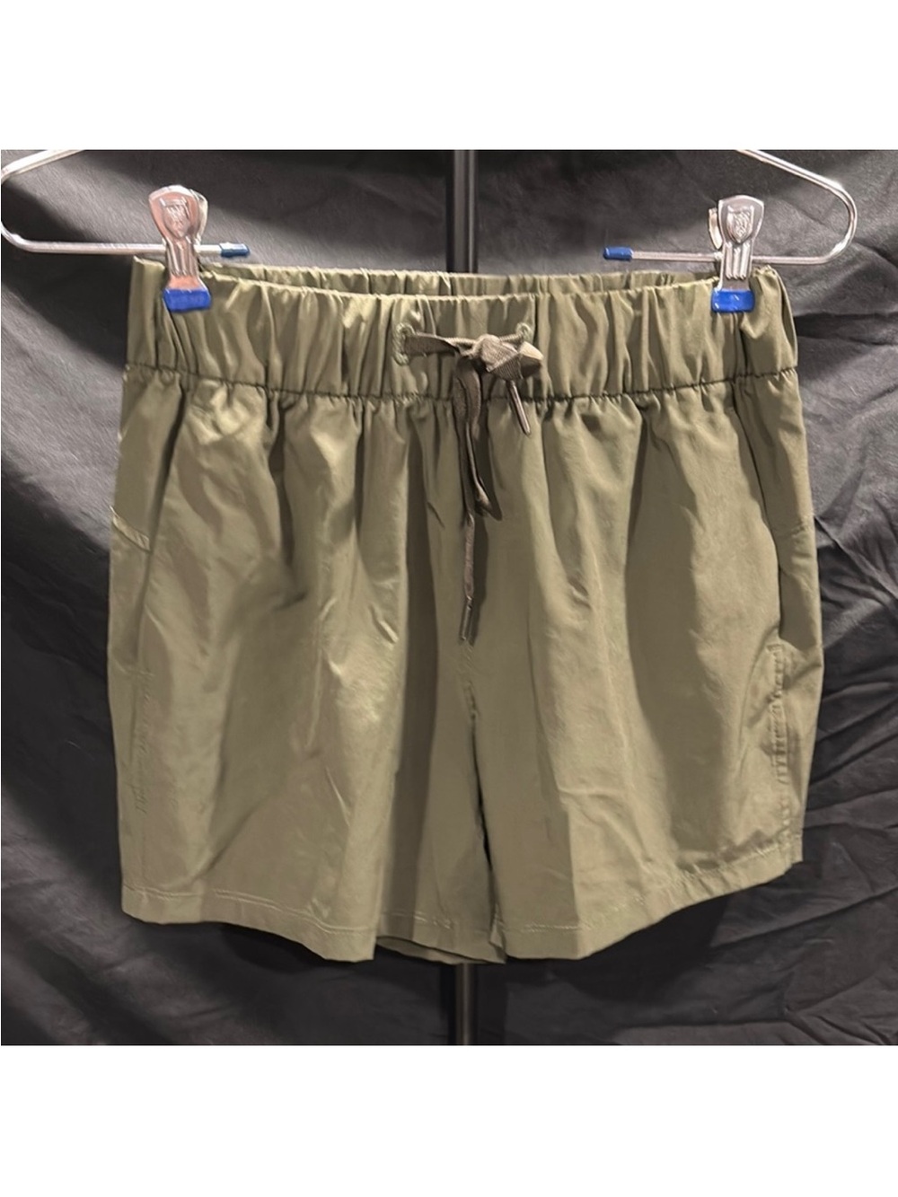 Avia Olive Green Elastic-Waist Drawstring Shorts